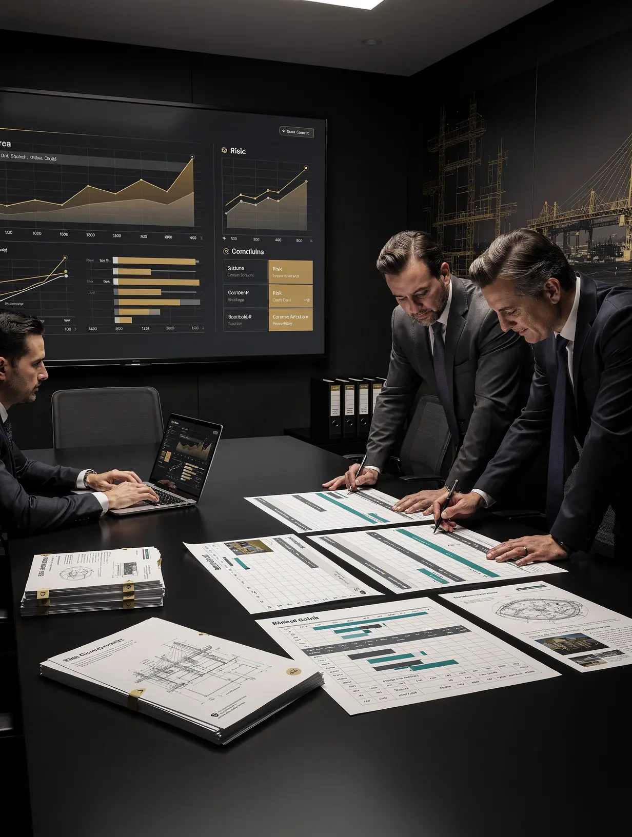 PC Quanti team reviewing project controls and risk data