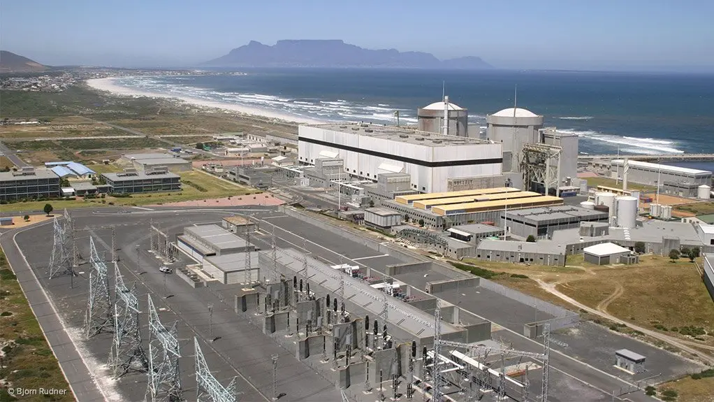 Koeberg Nuclear Power Station with Table Mountain in the background