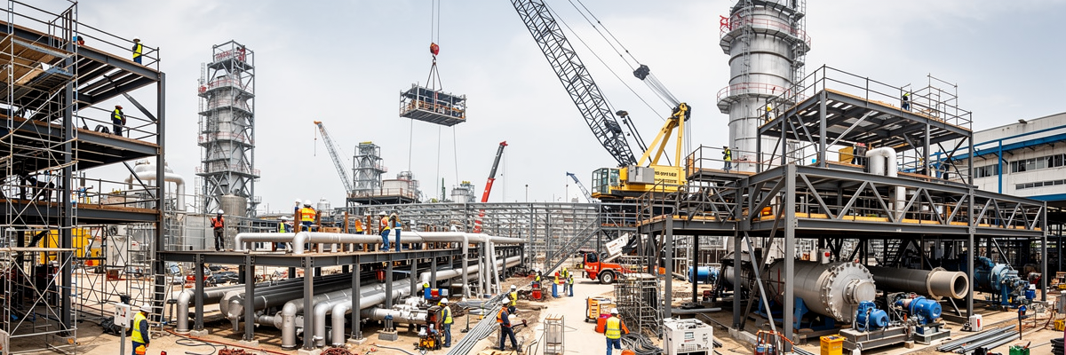 Construction management on a complex engineering project